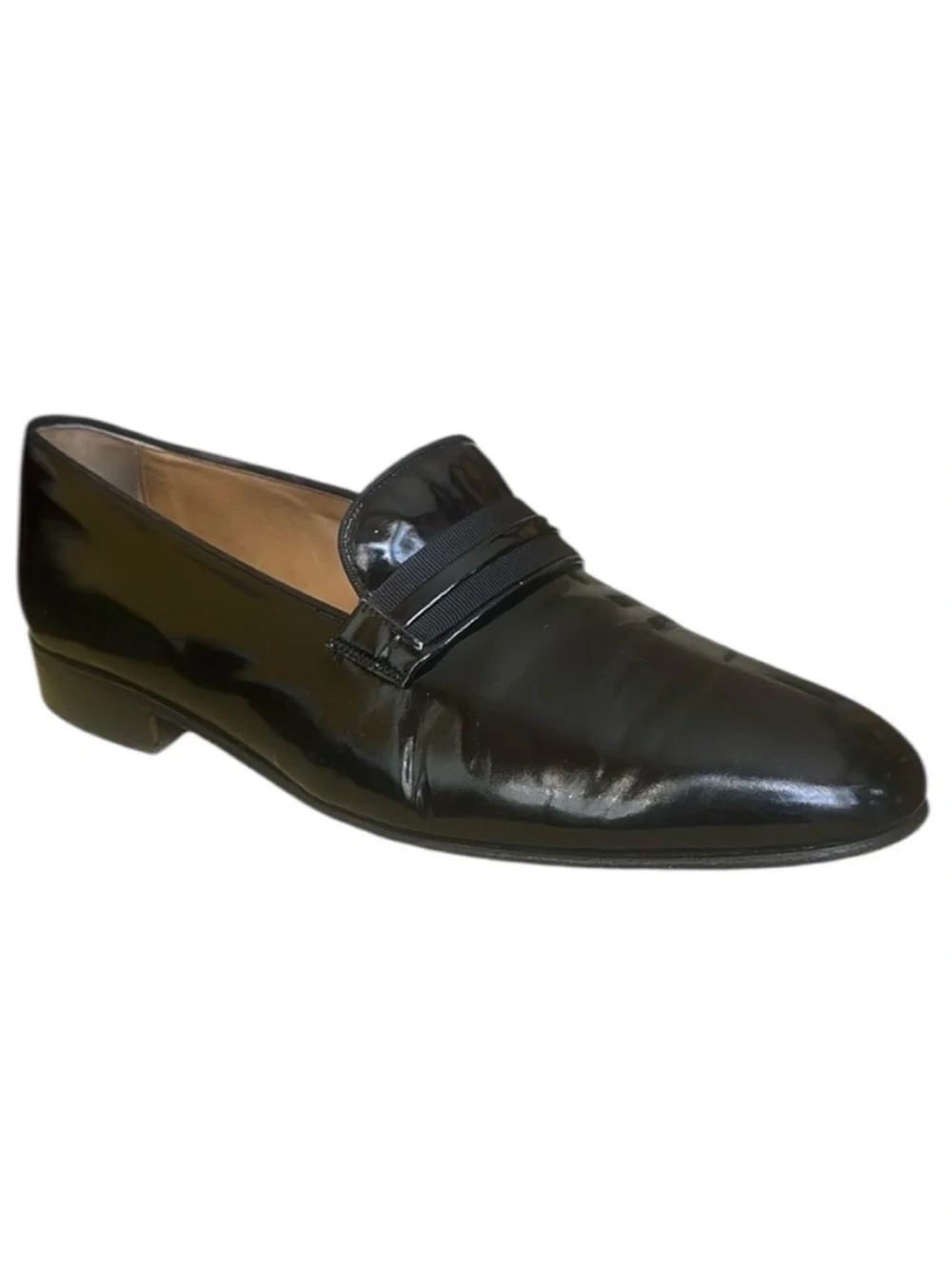 Mariano Black Patent Leather Dress Loafers Tuxedo Opera Shoes for Men Size 9